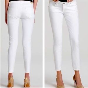 Paige Kylie Crop White Jeans Size 24